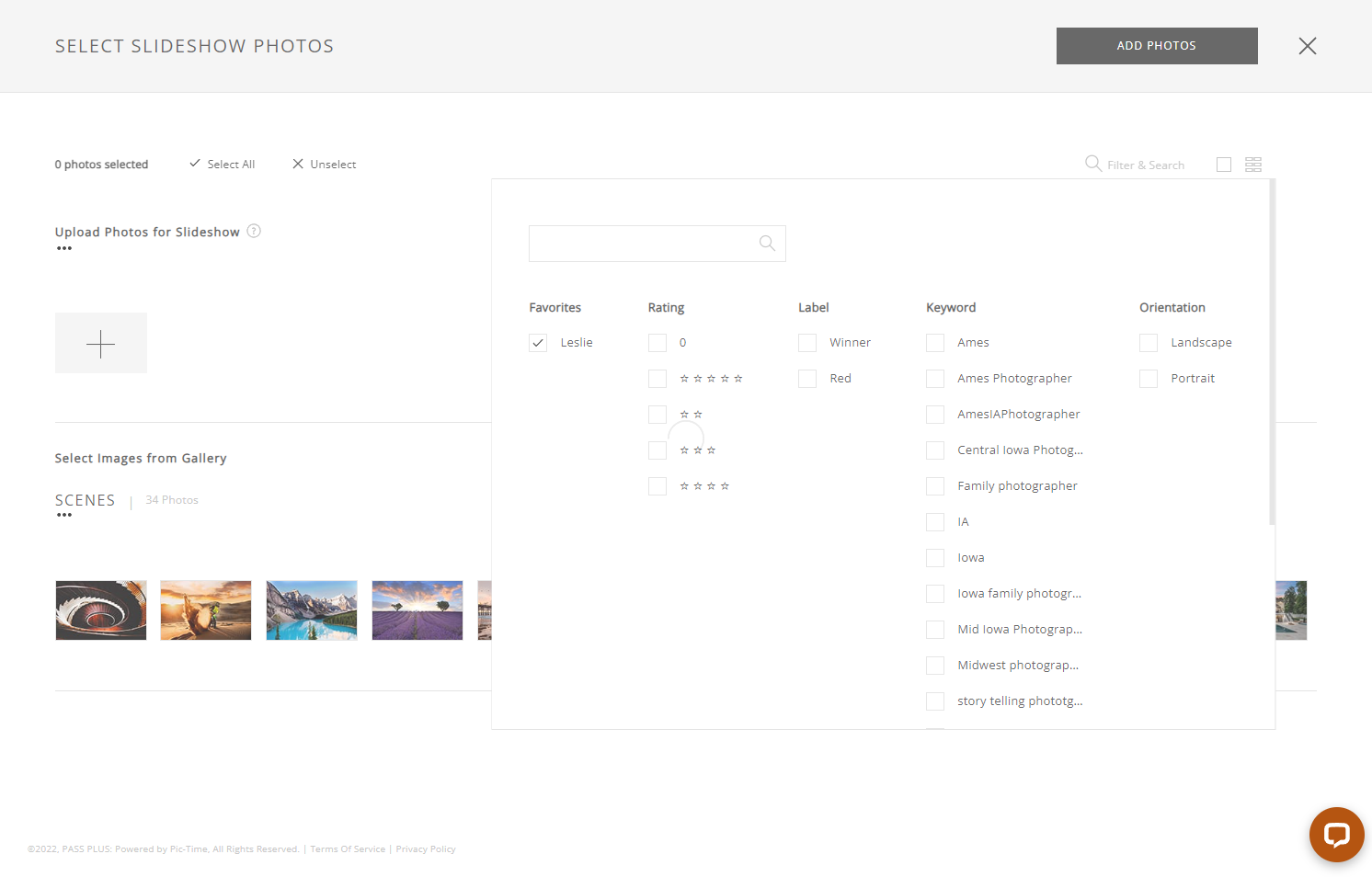 Checkmark your client’s completed Selection Request, Favorites List, or even an order that they’ve placed. This will filter only their selected images.