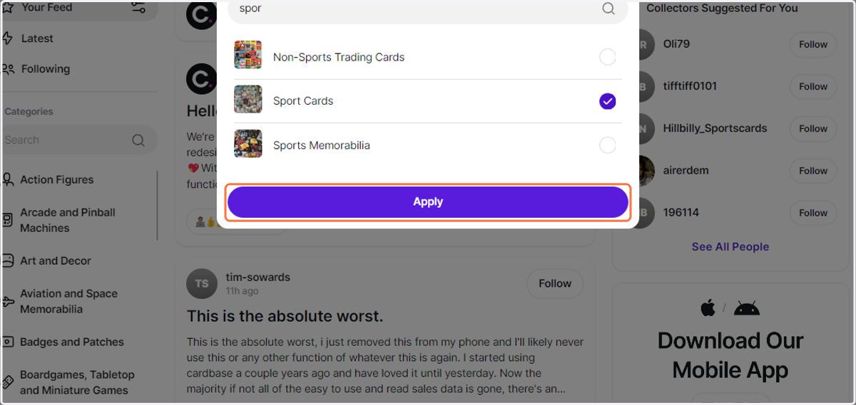 Click on Apply