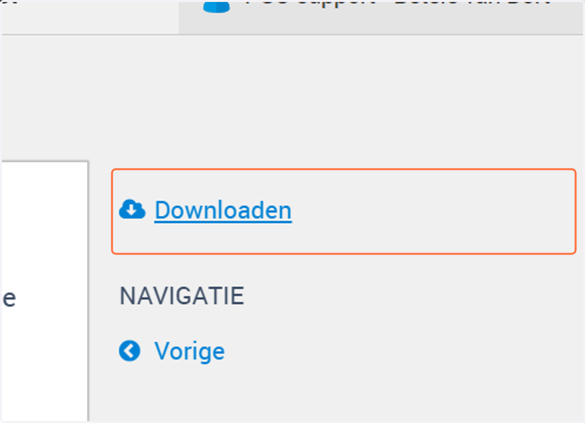 Het excelbestand komt in de map downloads te staan.