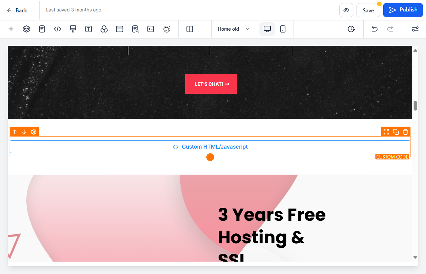 Click on Custom HTML/Javascript