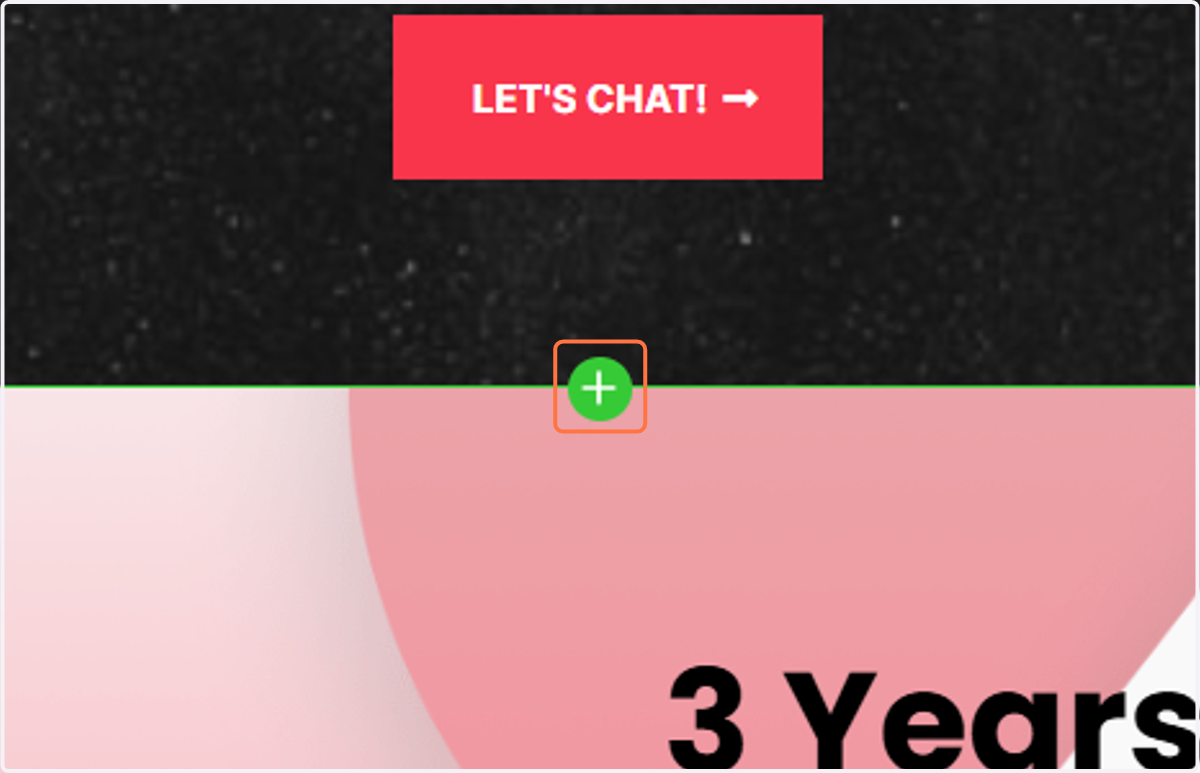 Click on this green + to Add a Section