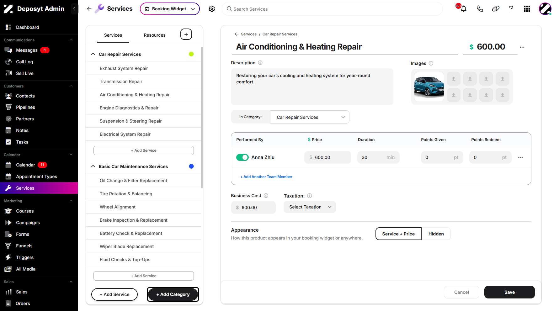 Step 8: You can create a new category by clicking '+ Add Category' below.