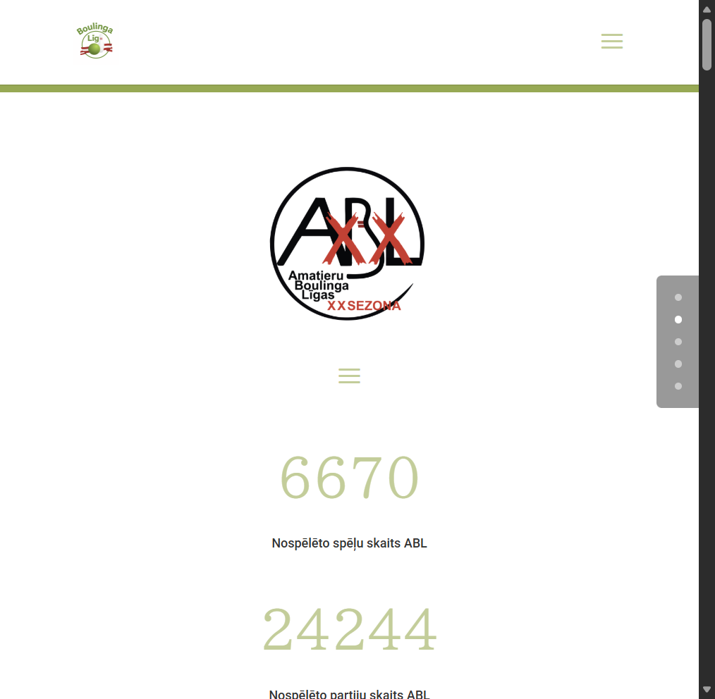 Spiežam uz augšējo menu ...