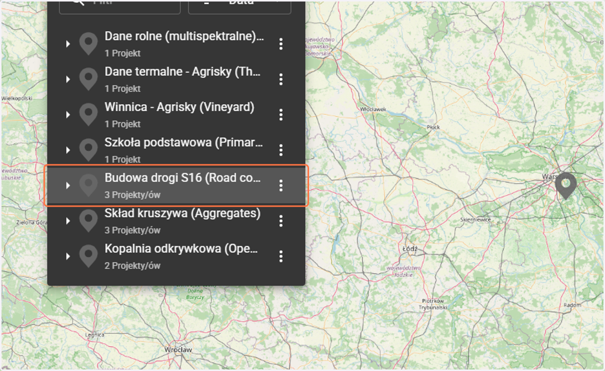 Lista inwestycji (lokalizacji)