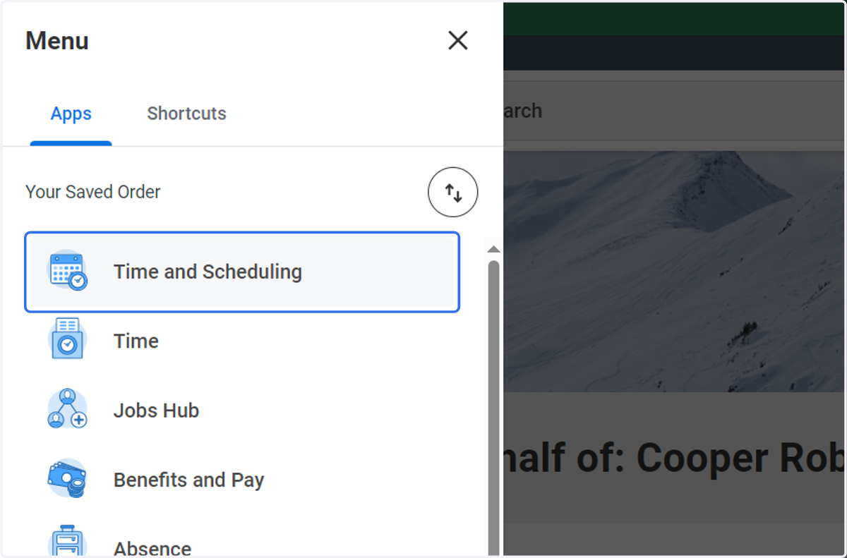 Click on Time and Scheduling