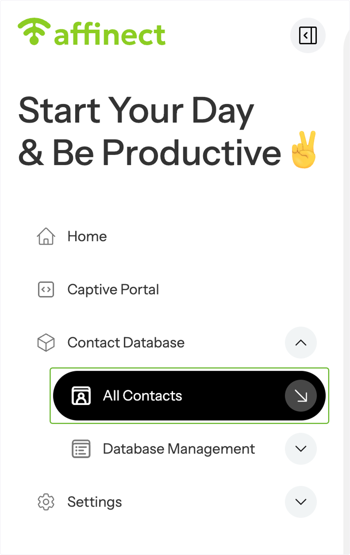 A drop-down menu will appear. Click on 'All Contacts'.