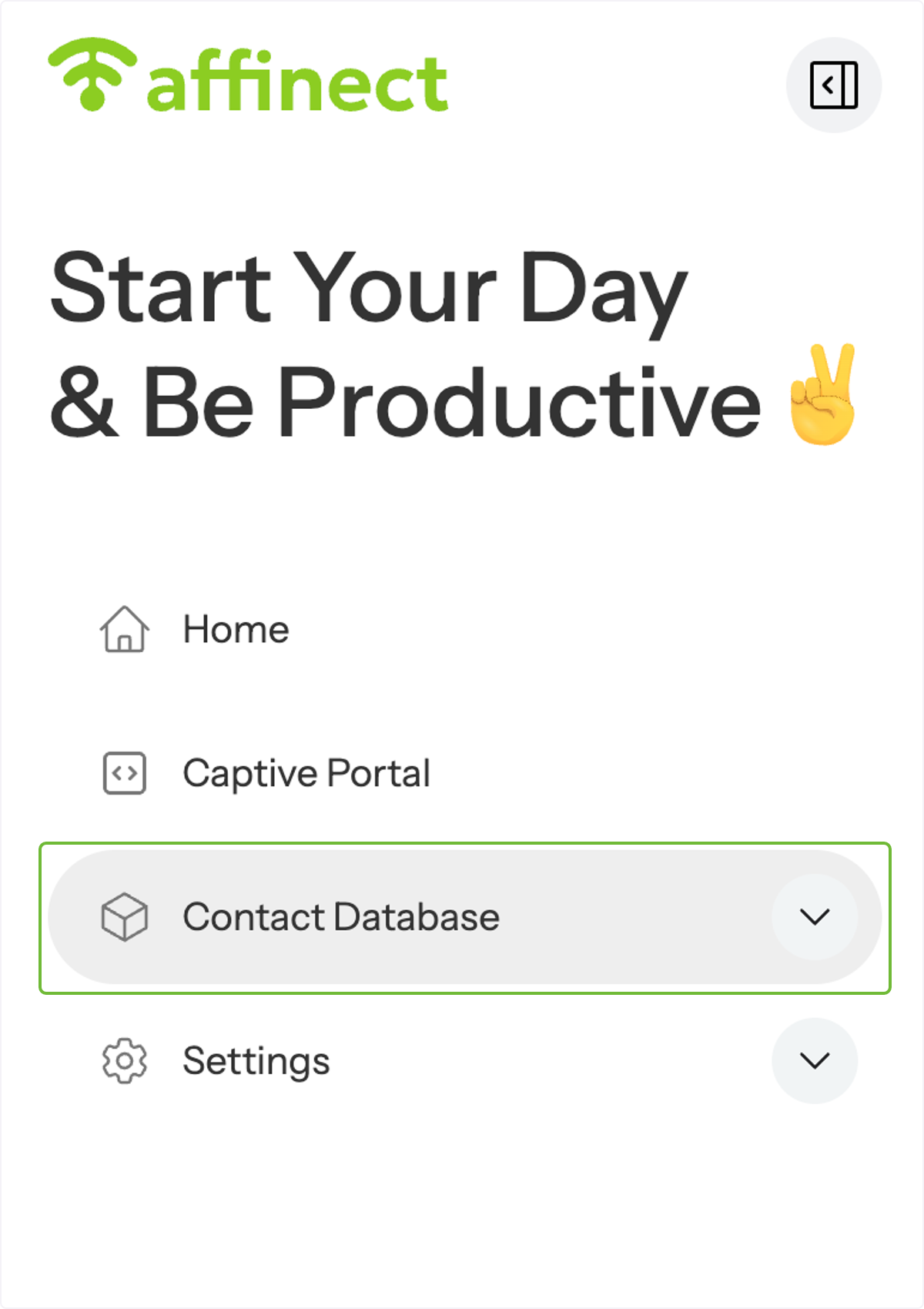 Click on Contact Database on the left-hand side of the dashboard.