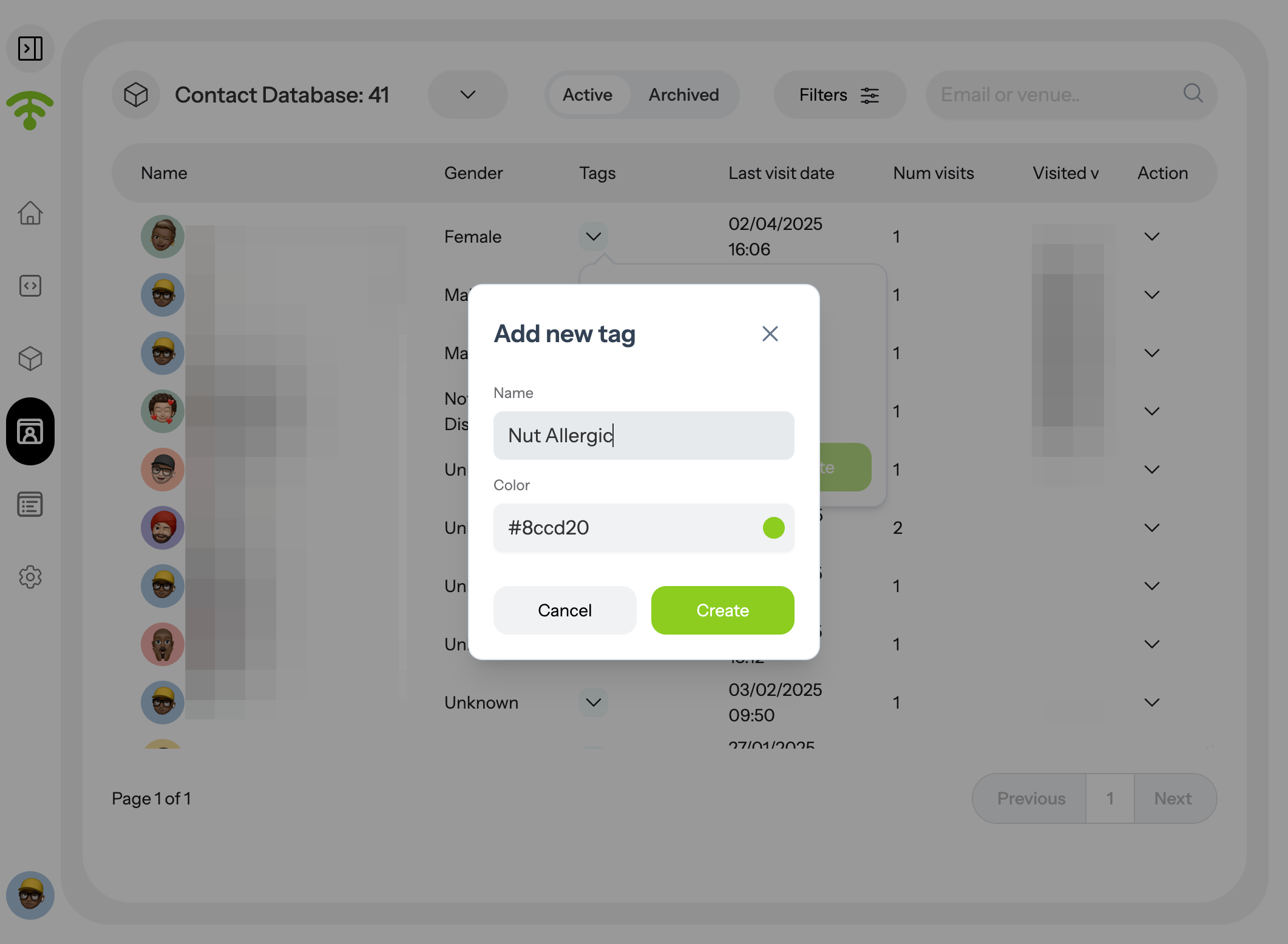 You can also add new tags as needed, such as 'Nut Allergic,' and choose a color for each tag to easily identify and…