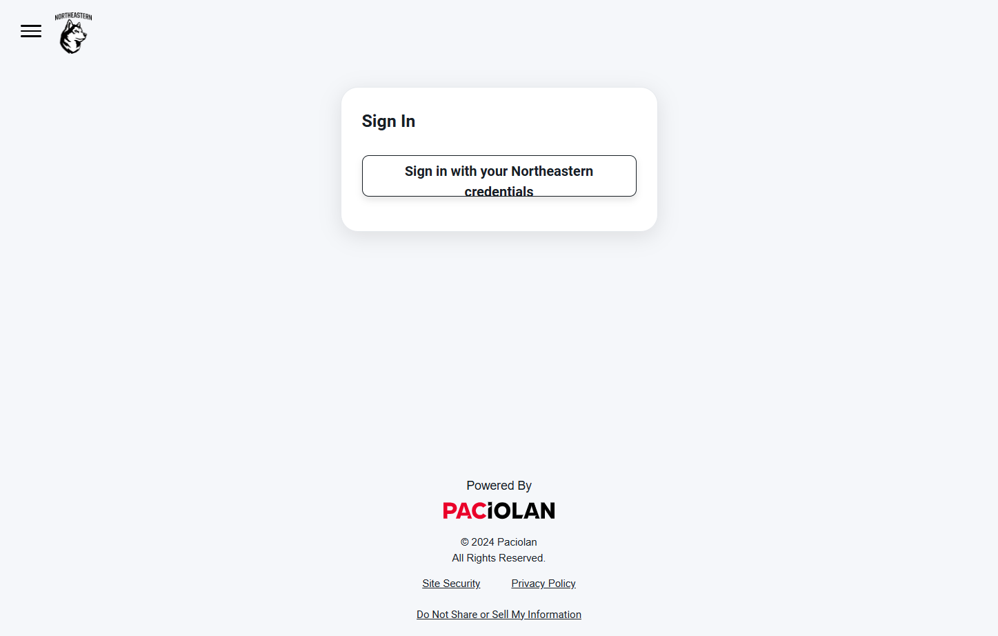Click on Sign in with your Northeastern credentials