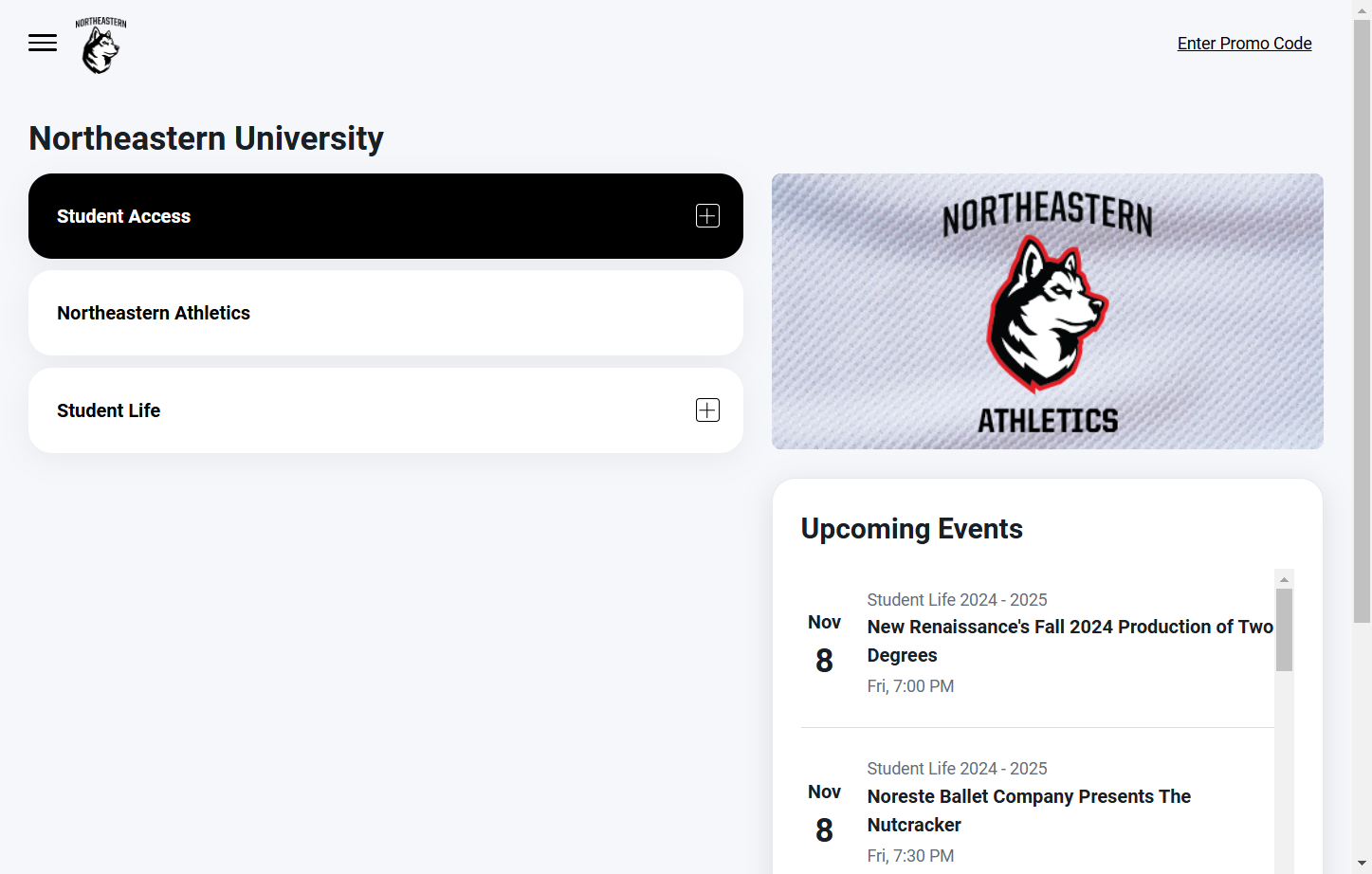 Click on Student Access
