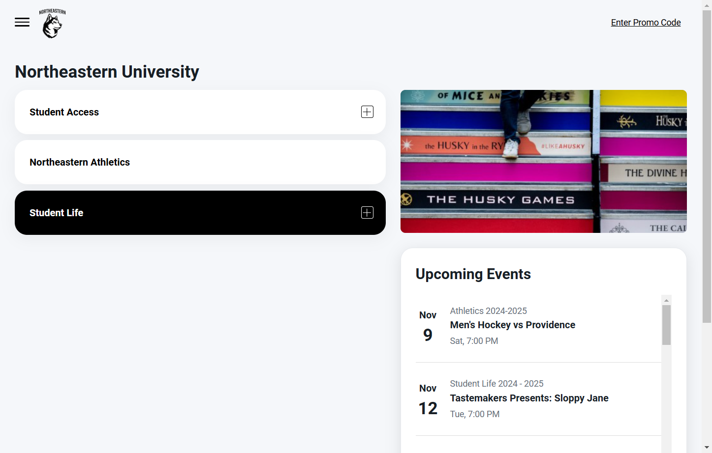 Click on Student Life