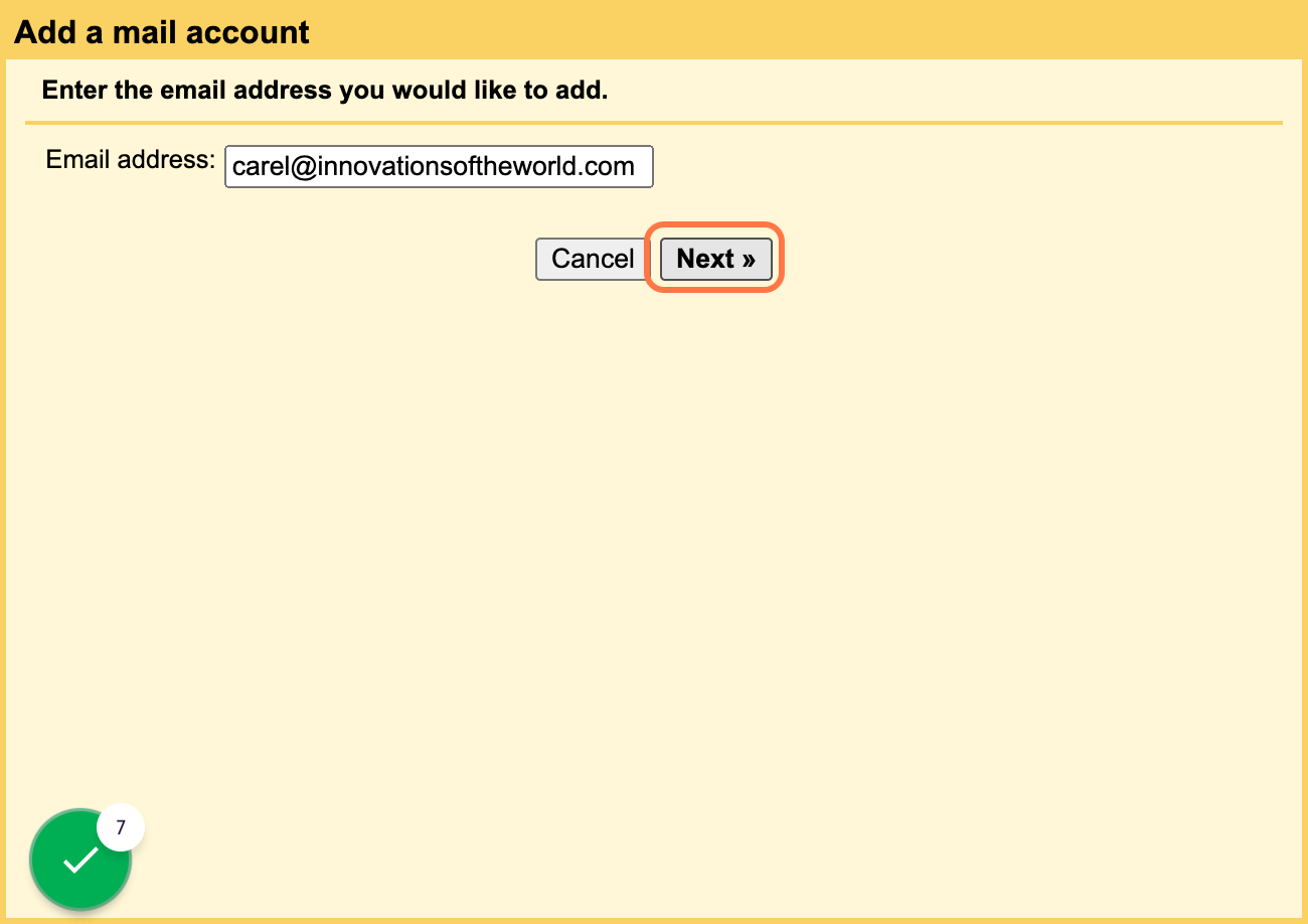 Click on Next »