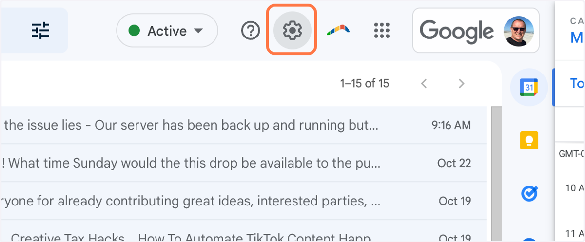 Click on Settings
