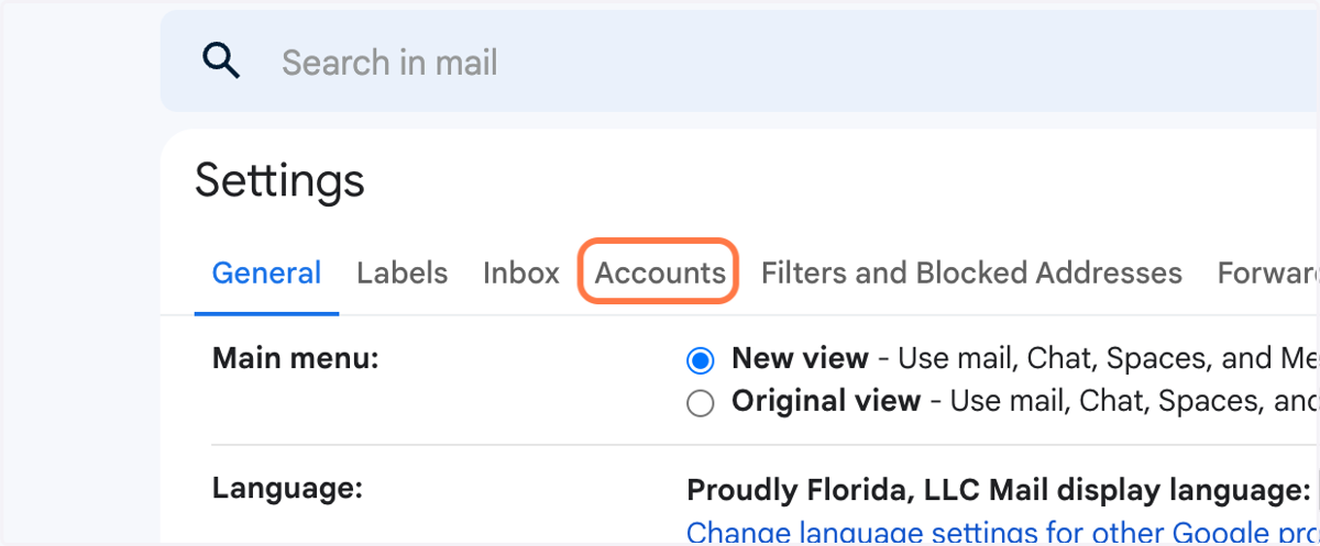 Click on Accounts