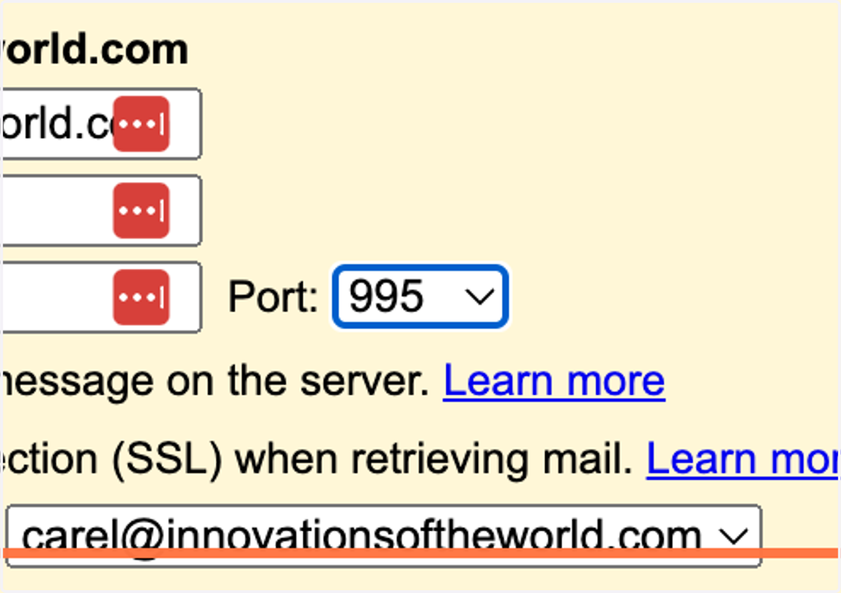 Select 995 from Port: