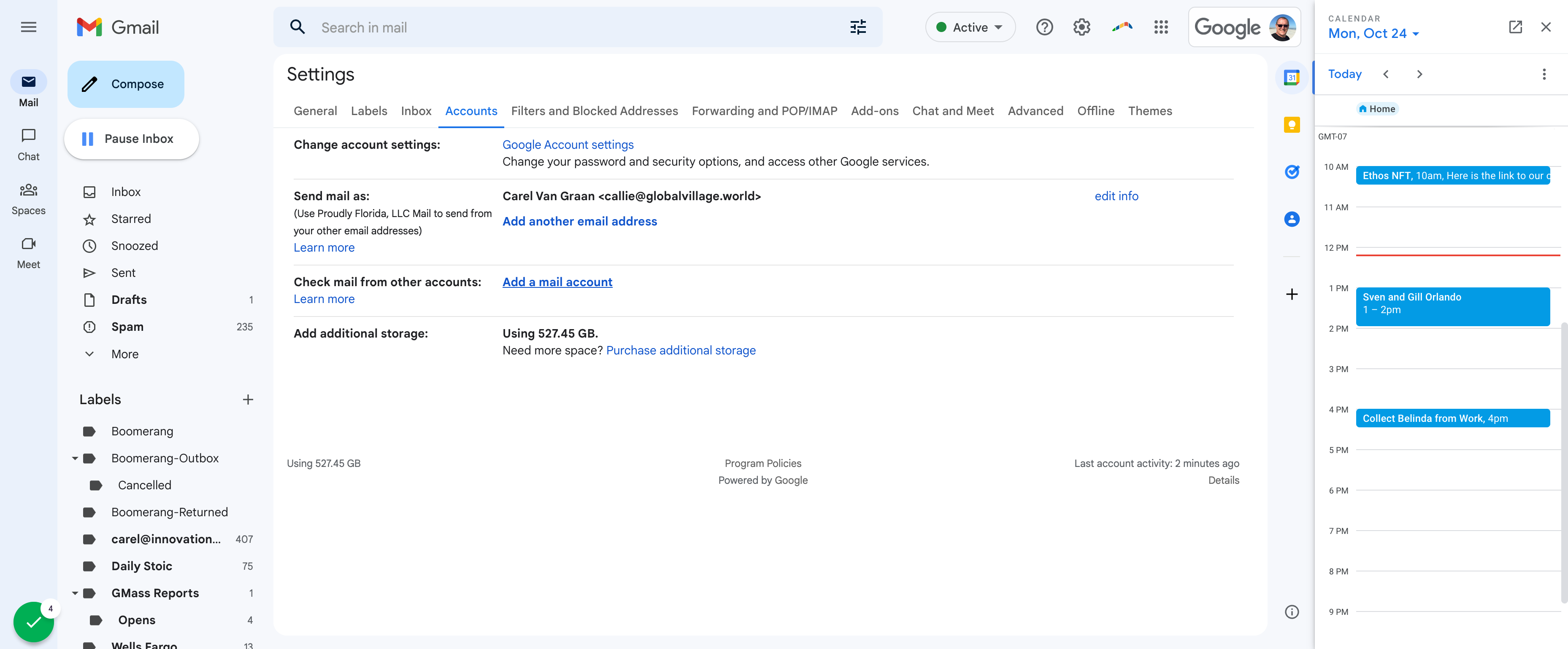 Click on Add a mail account
