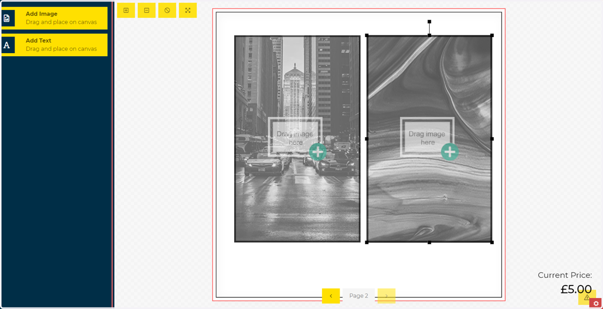 Create and position image fields