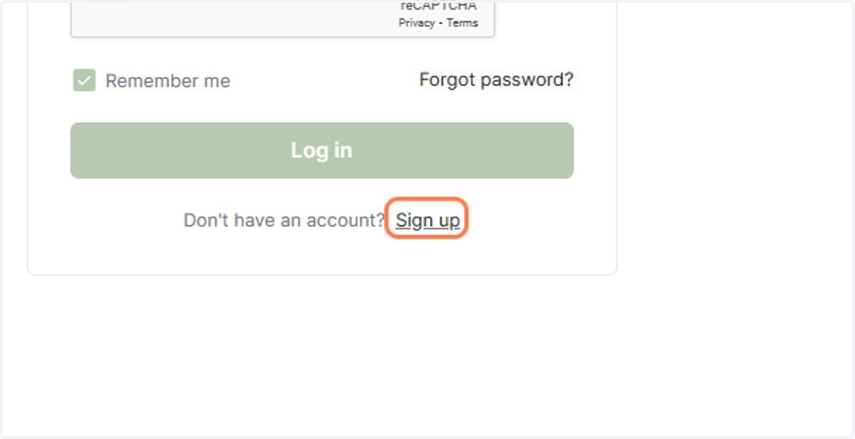 Click on Sign up