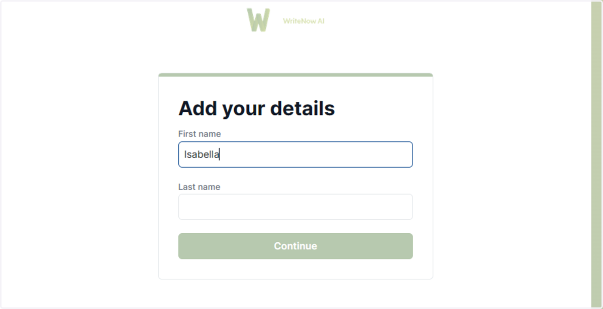 Enter your name