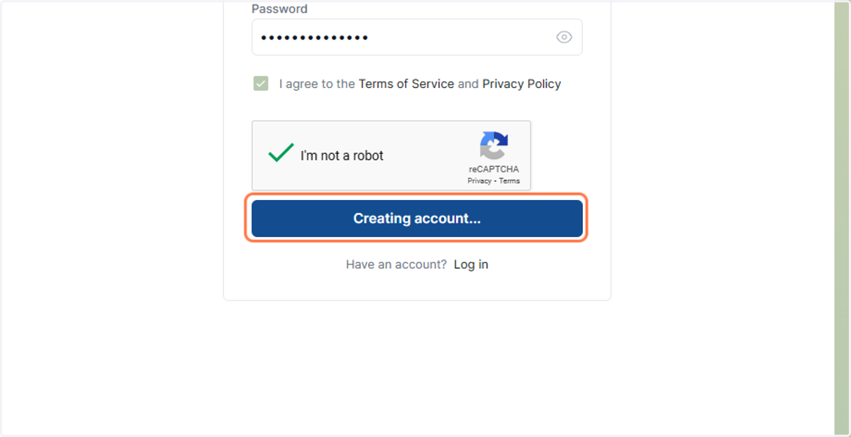 Click on Create account