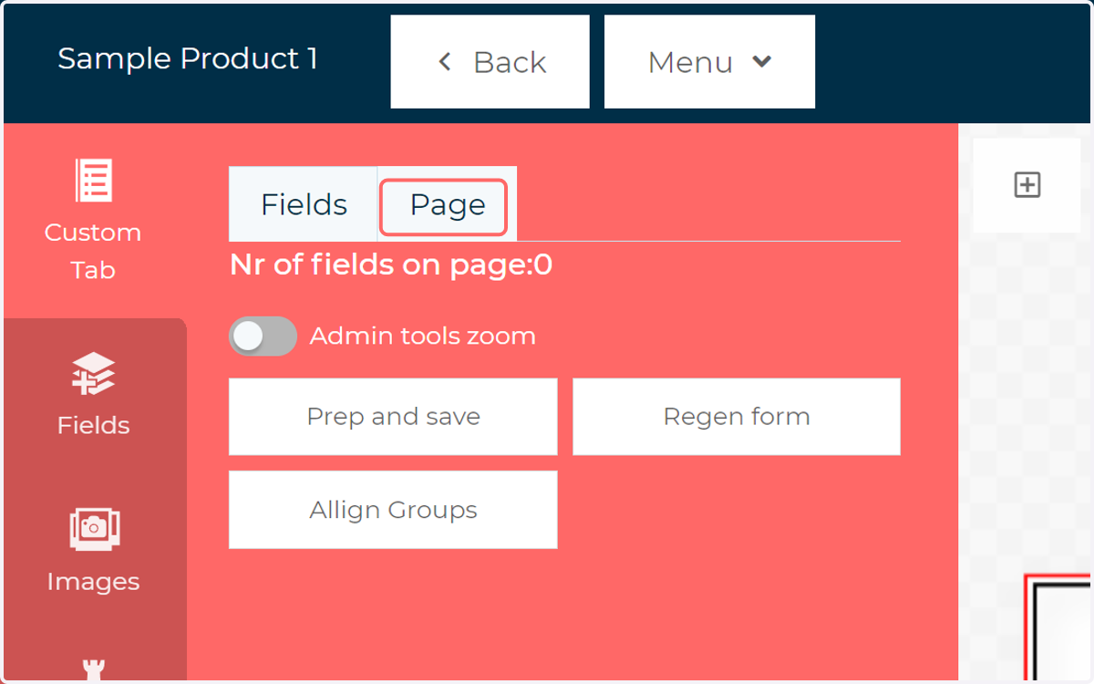 Click on Page