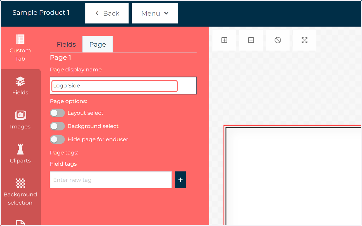 Enter a page name