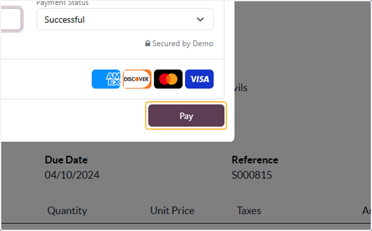 Click on Pay