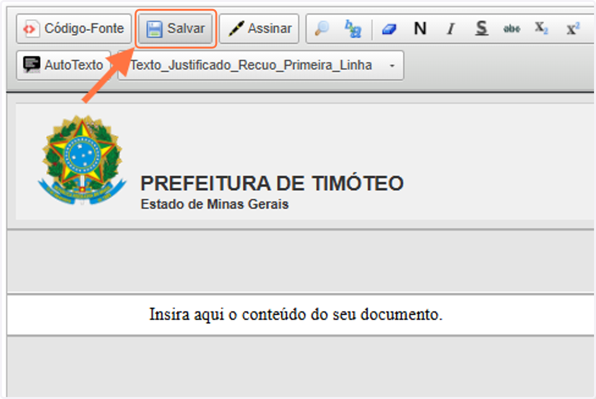 Clique em Salvar