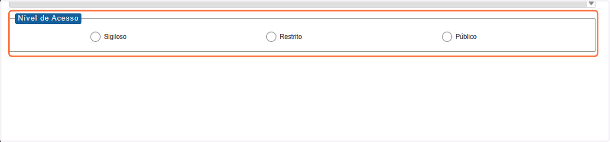 Definir o Nível de Acesso do Documento