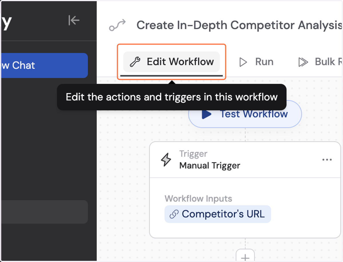 Click on Edit Workflow