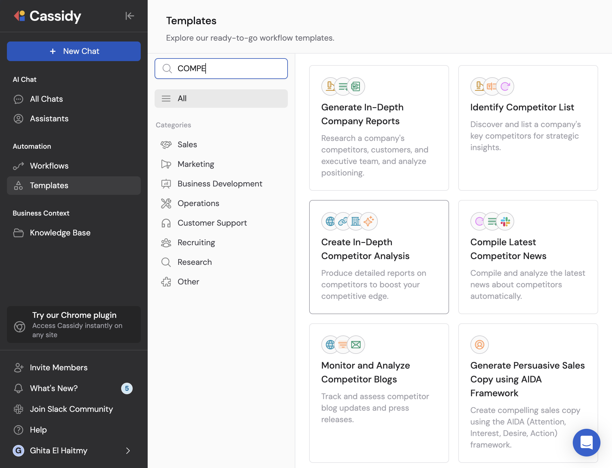 Click on Create In-Depth Competitor Analysis…