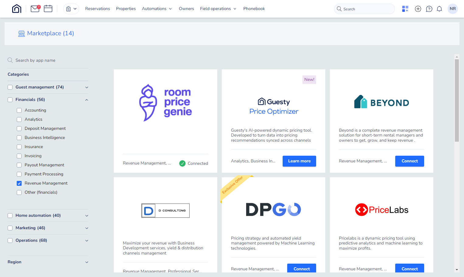 Check REVENUE_MANAGEMENT