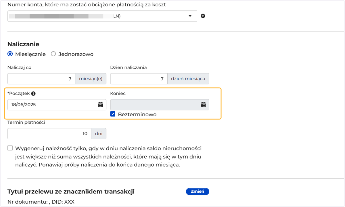Od kiedy do kiedy ma być wystawiany