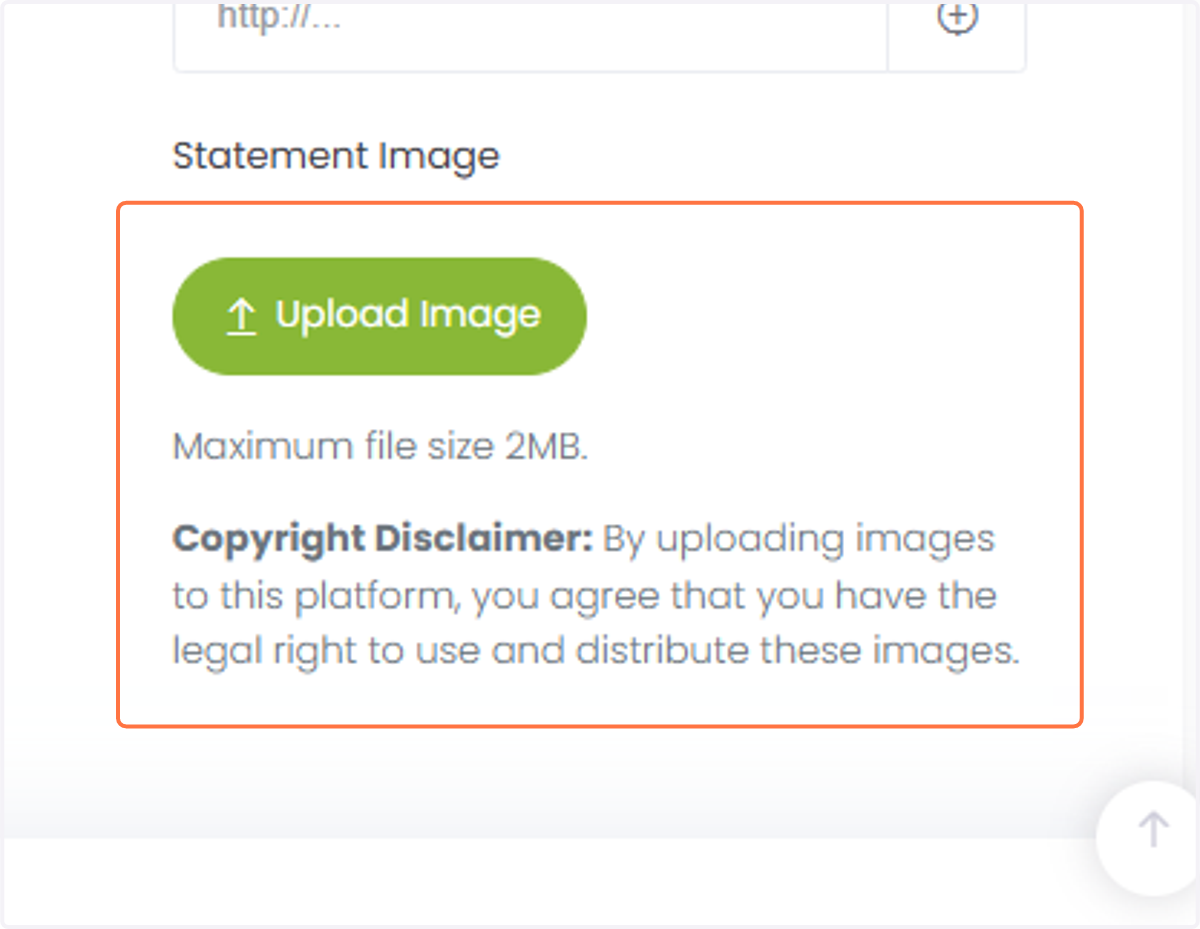To add a custom image from your university, click on "Upload Image."