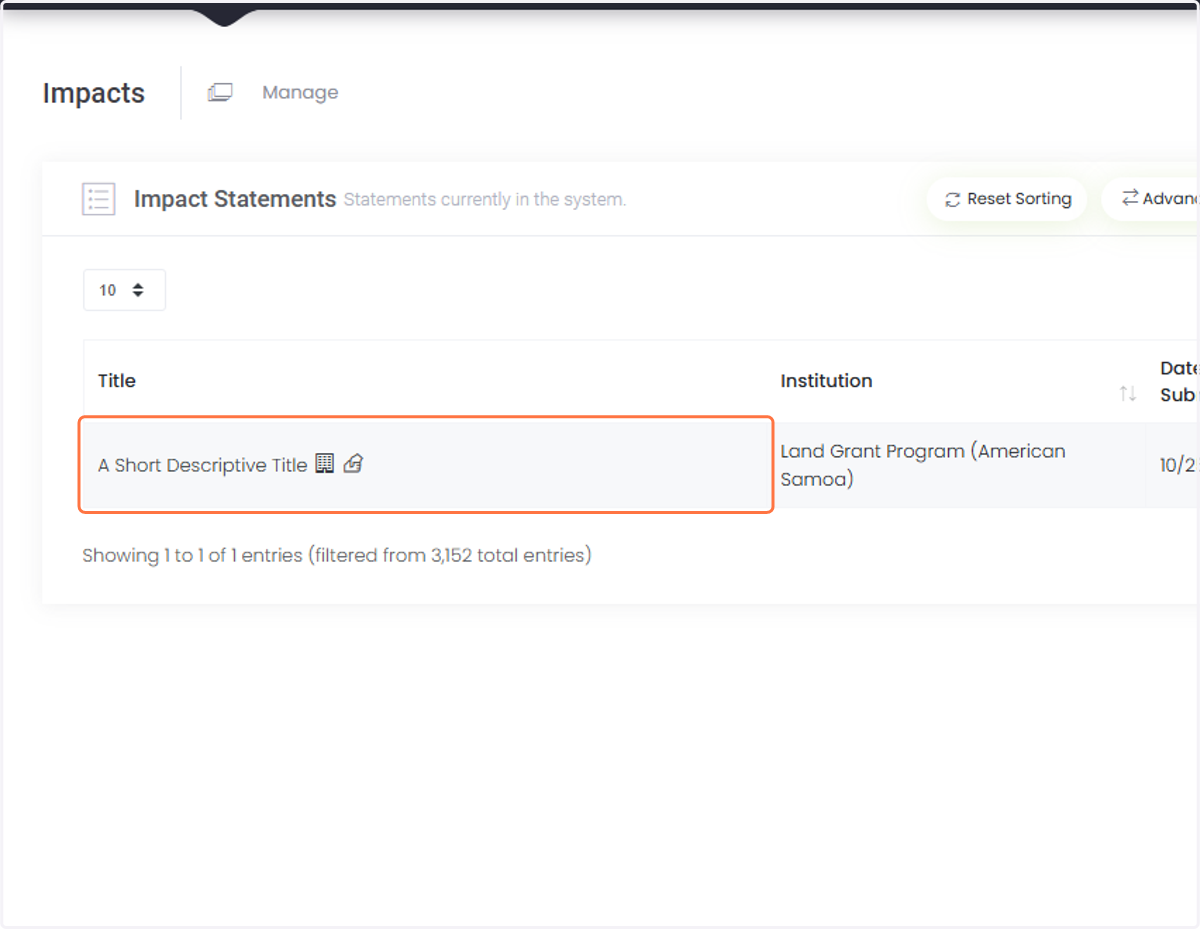 After publishing, you can view and share your impact from the "My Impacts" page.