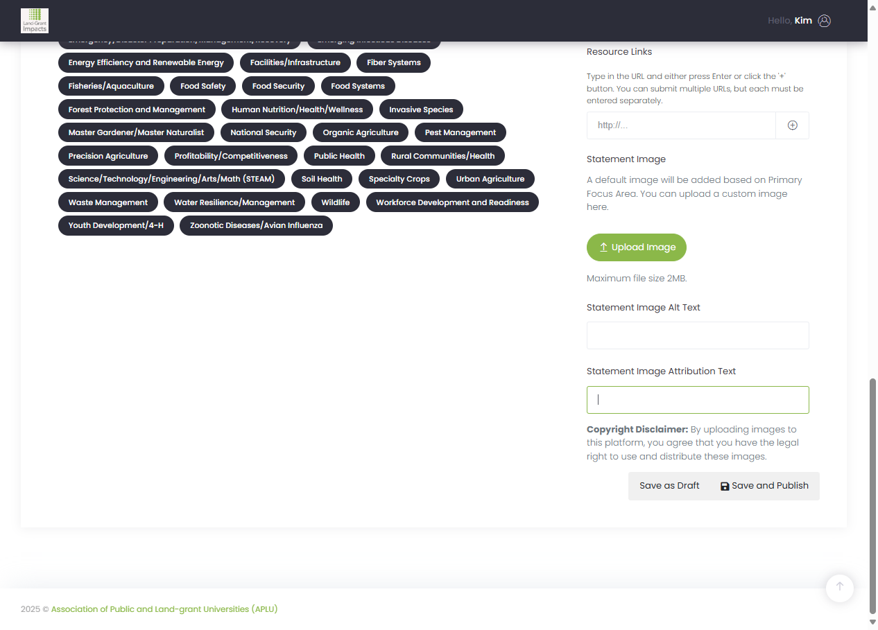 Add your photo attribution and/or caption. This will be visible to all users.