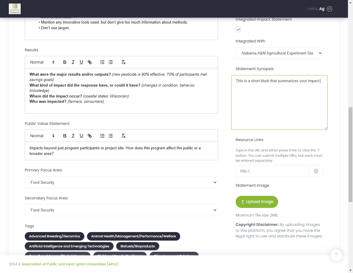 Add your Statement Synopsis.