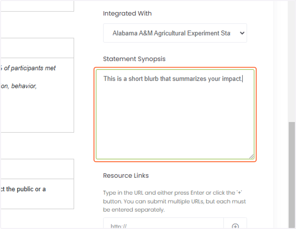 Add your Statement Synopsis.