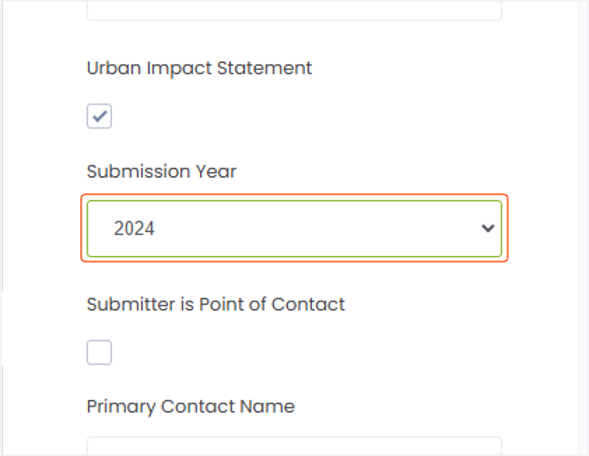 Select the year that you are submitting the statement.