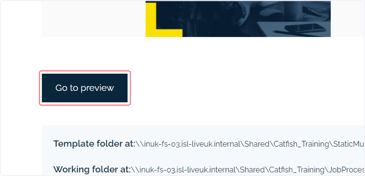 Click on Go to preview