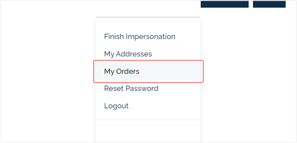 Click on My Orders