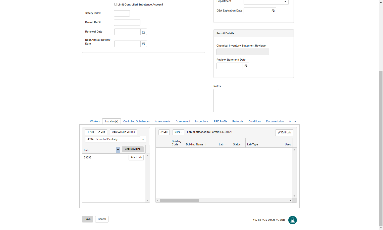 Click on Attach Lab