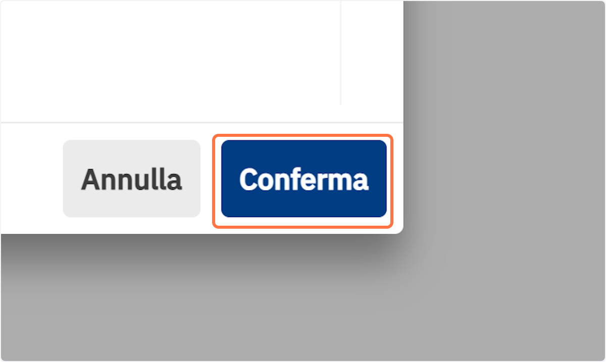 Click on Conferma