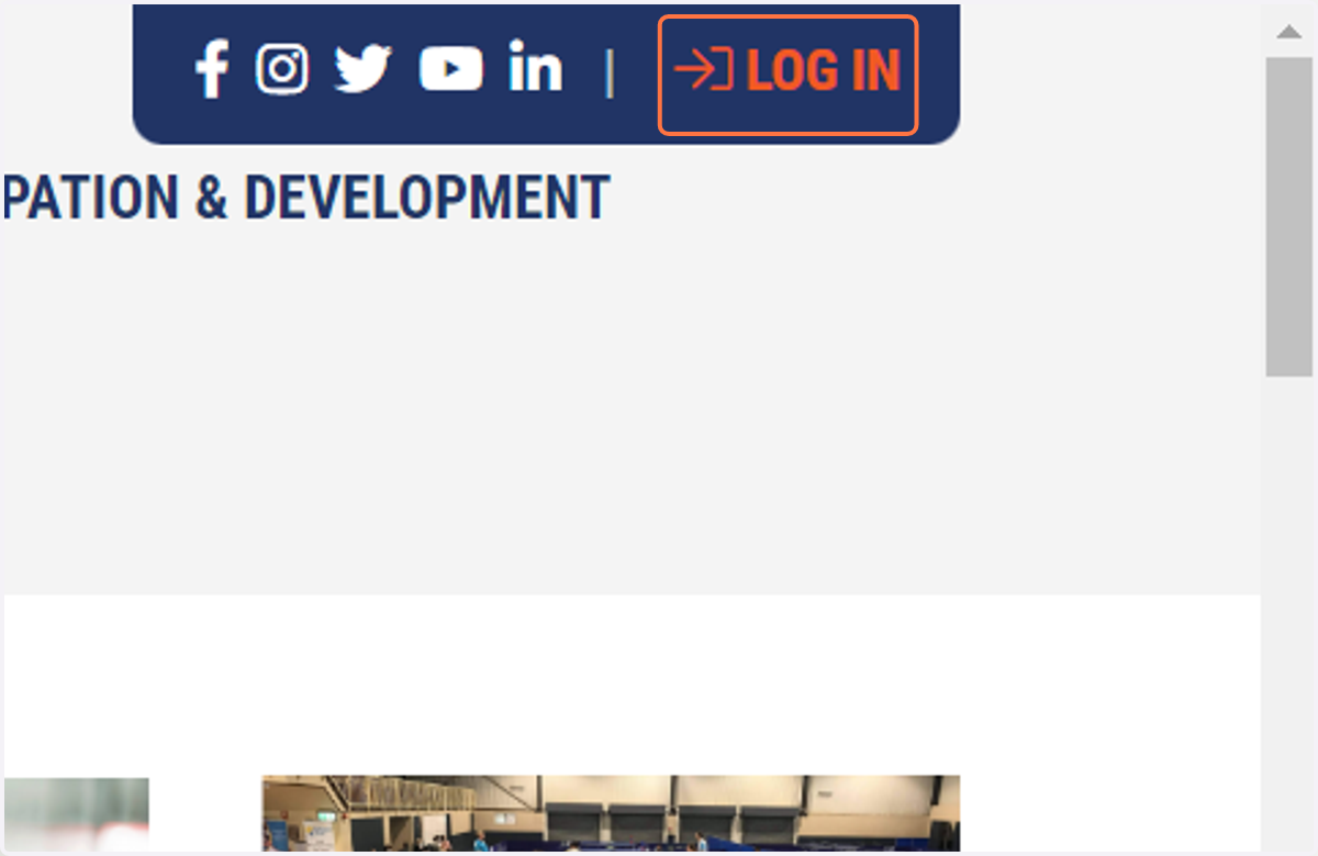 Click on LOG IN