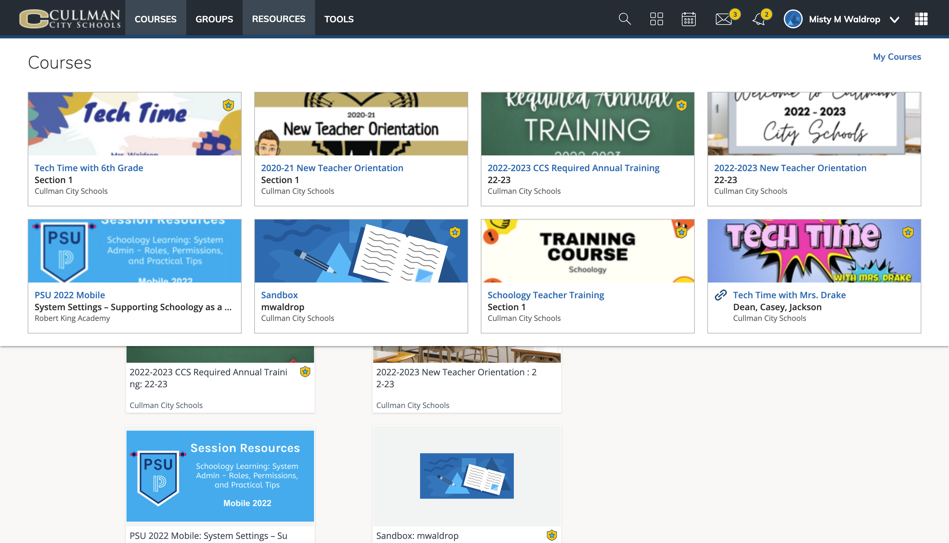 Click on RESOURCES
