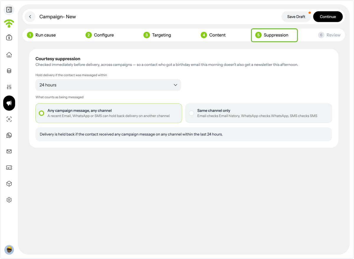 Configure Message Suppression