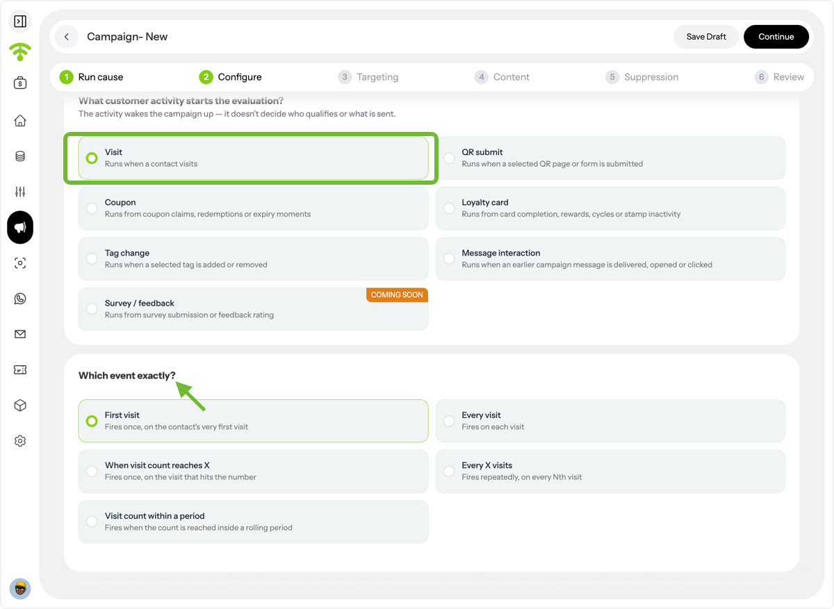 Configure Your Campaign Trigger