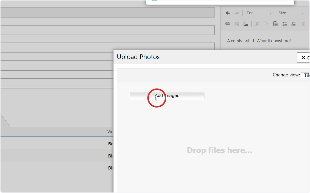 Select Add Images to open the file dialog