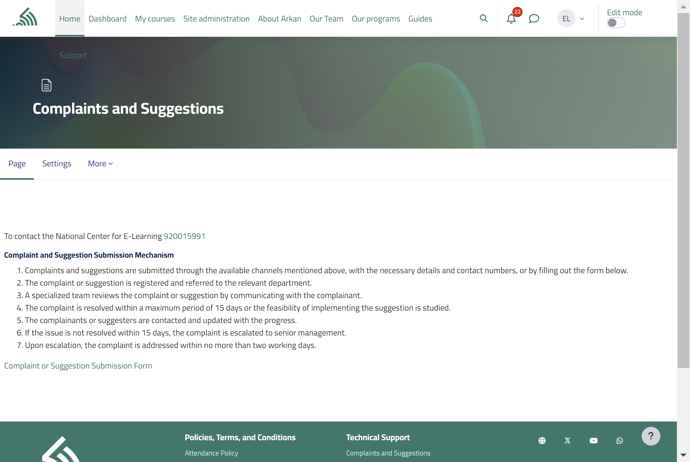 Click on Completion requirements…