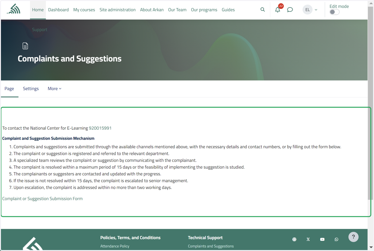 Click on Completion requirements…